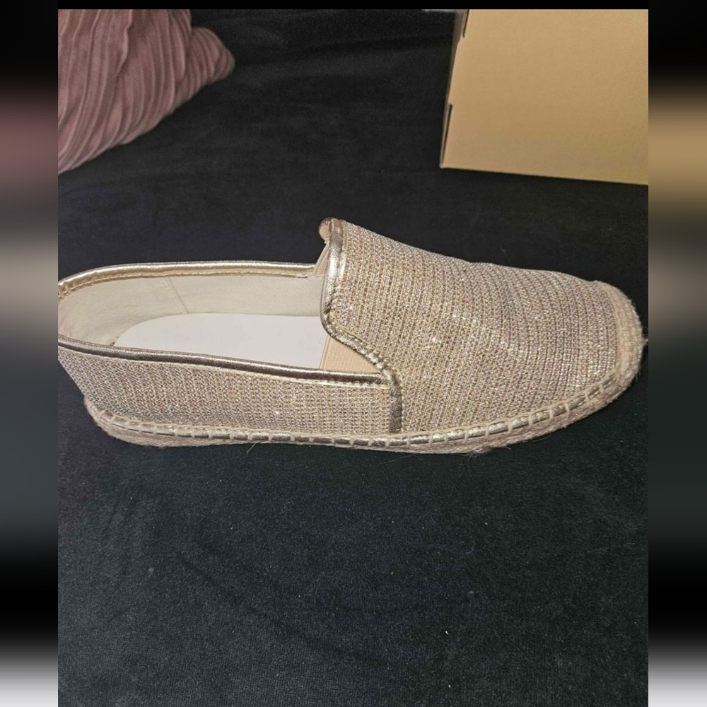 Women's BNIB Gold Michael Kors Slip-On Espadrilles